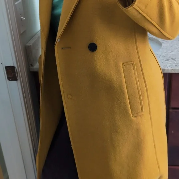 BCBGeneration Double Breasted Walker Jacket - Sunflower - S - Picture 4 of 5